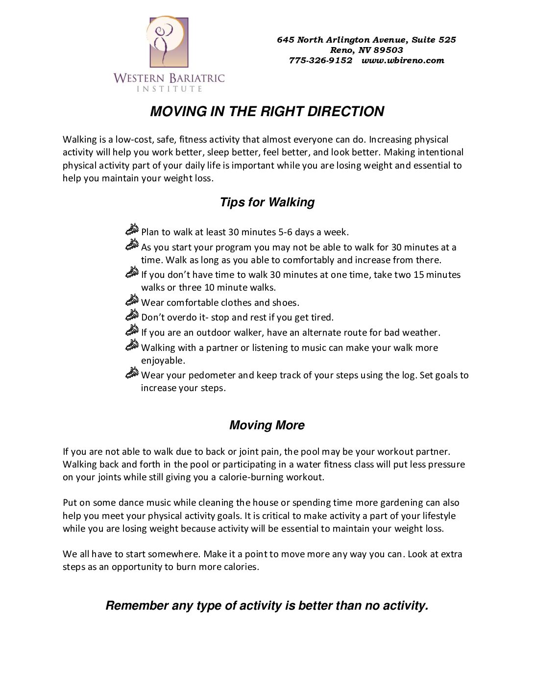 Moving in the Right Direction